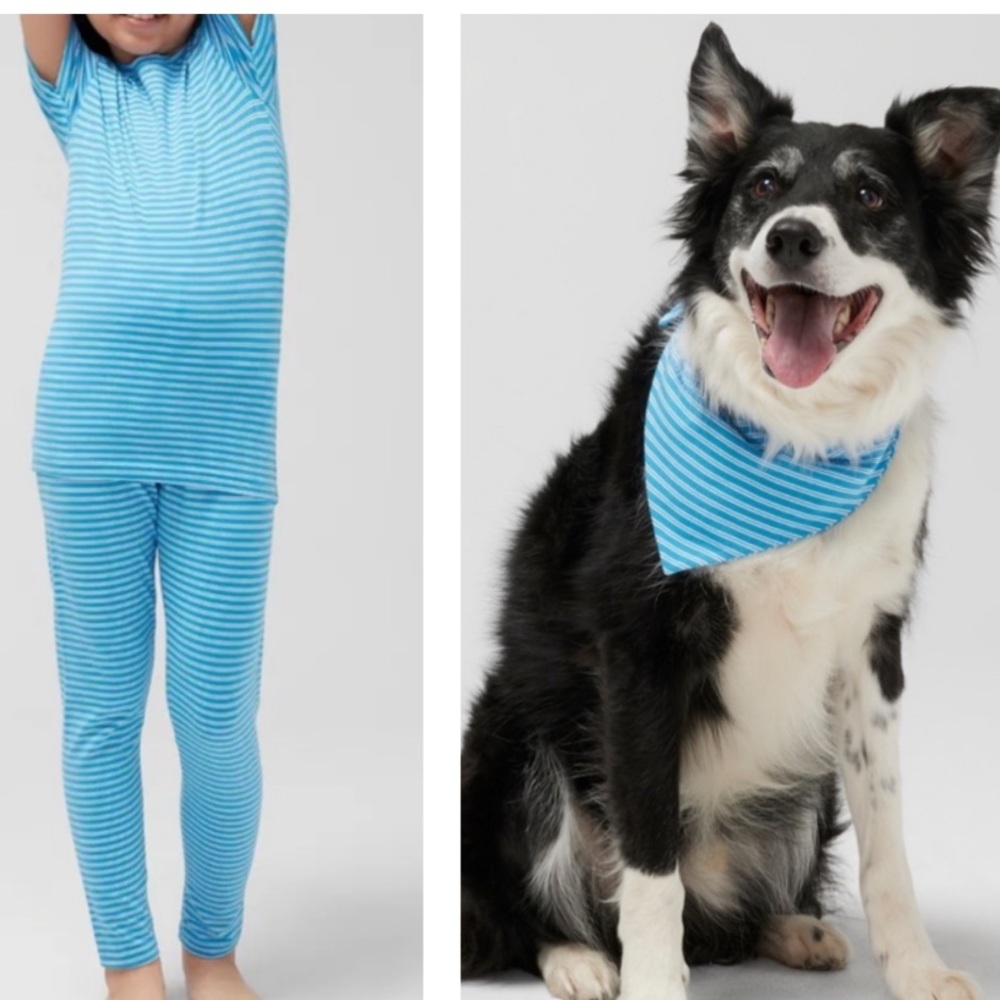 Soma children’s pajama set with matching  pet bandana set